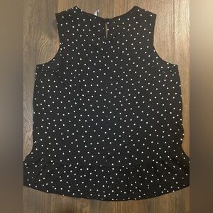 Elle Black and White Polka Dot Top